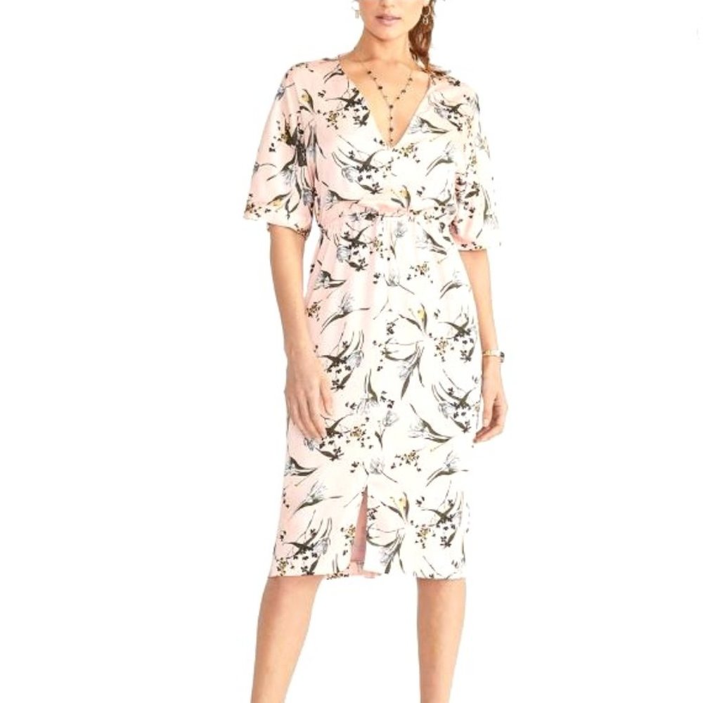 Rachel Rachel Roy Cait Cinched-Waist Dress Tea Rose Combo size 6